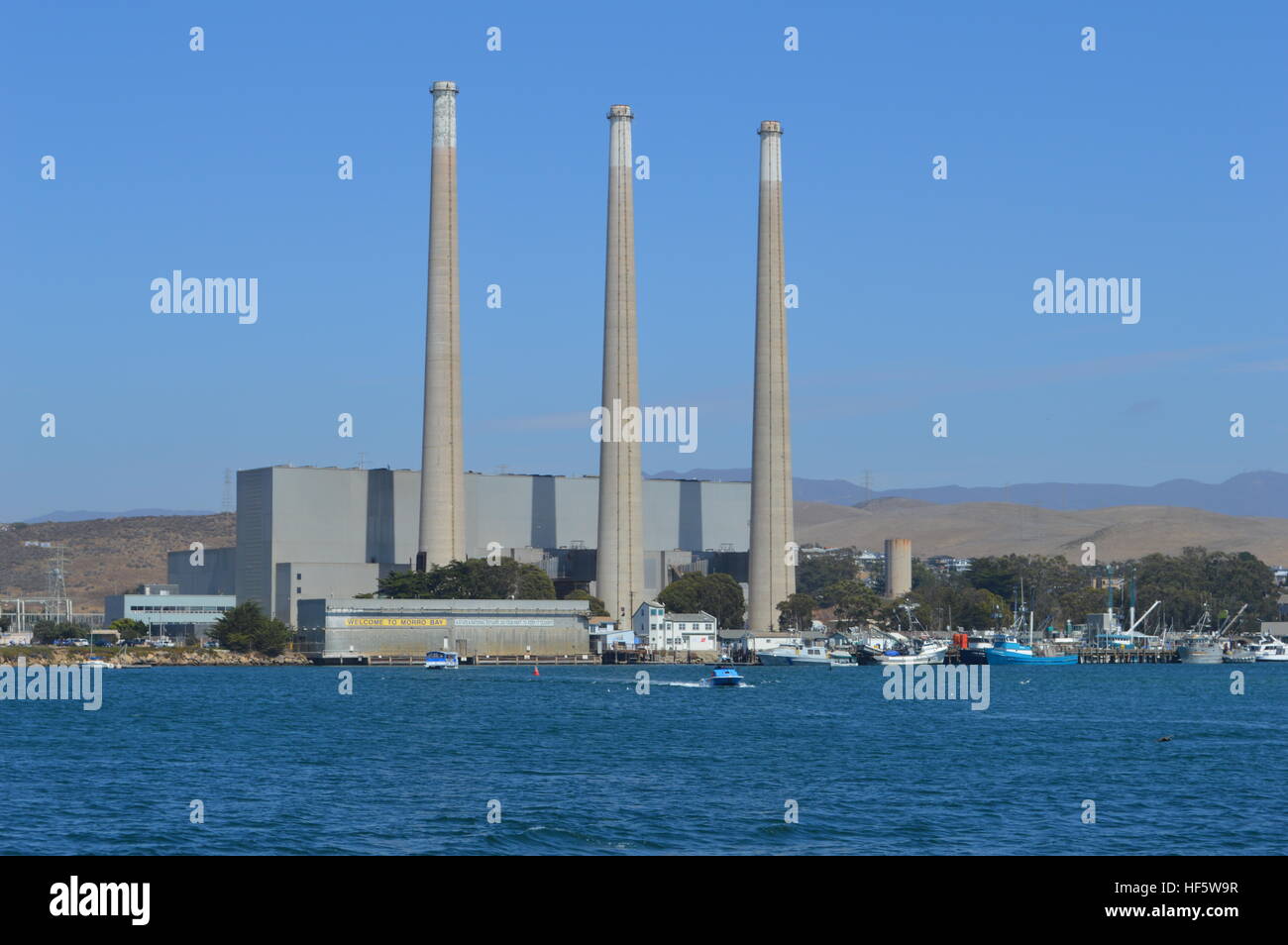 Morro Bay Beach California impianto di dissalazione Foto Stock