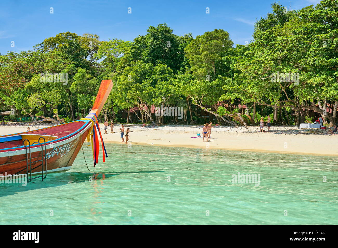 Spiaggia a Bu Bu Isola, Provincia di Krabi, Thailandia Foto Stock