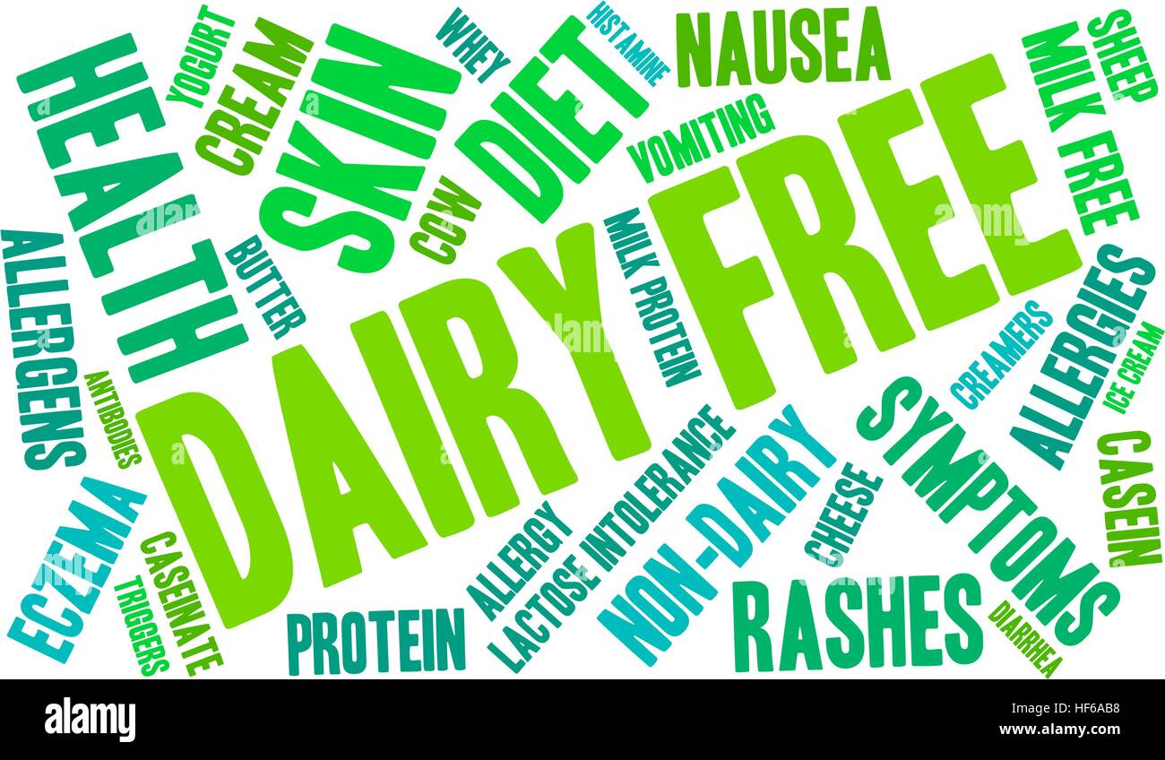 Caseificio parola libera cloud su uno sfondo bianco. Illustrazione Vettoriale