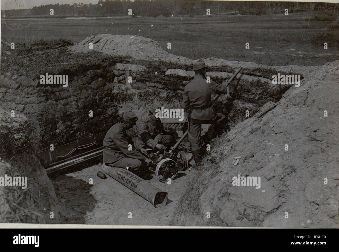 Corso di mortaio, scuola di granate a mano, prima guerra mondiale, collezioni Europeana 1914-1918 Foto Stock