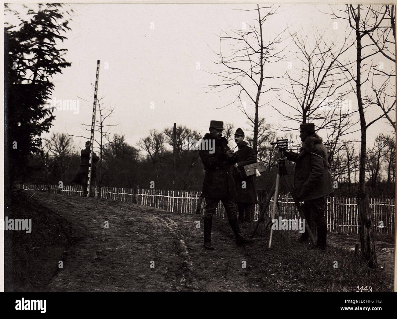 Poryck, Kartenstelle 2-4. Triangulierungsarbeiten (12-III.1918.) 15713132) Foto Stock