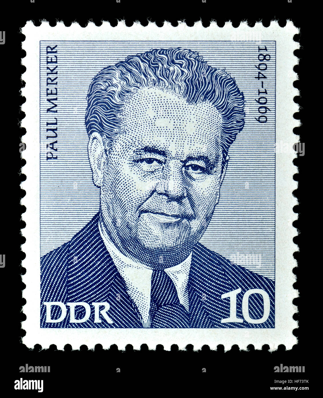 Tedesco orientale francobollo (1974) : Paul Merker (1894 - 1969) attivista membro della Germania del Partito comunista Foto Stock