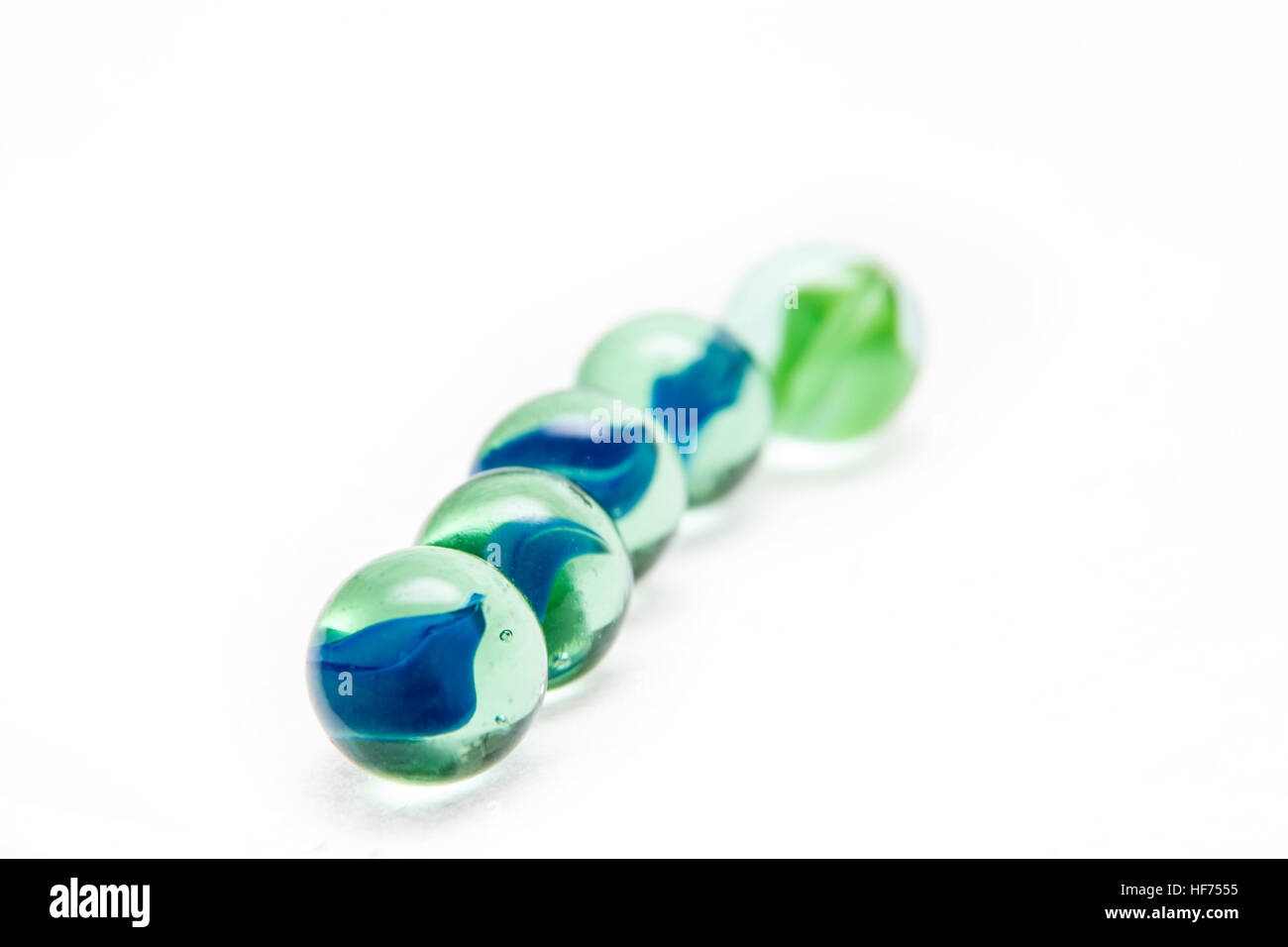 Hai perso la tua marmi? Going Crazy? Pazza? Bonkers? Piccola selezione di marmi, affievolimento di una sfocatura. Foto Stock