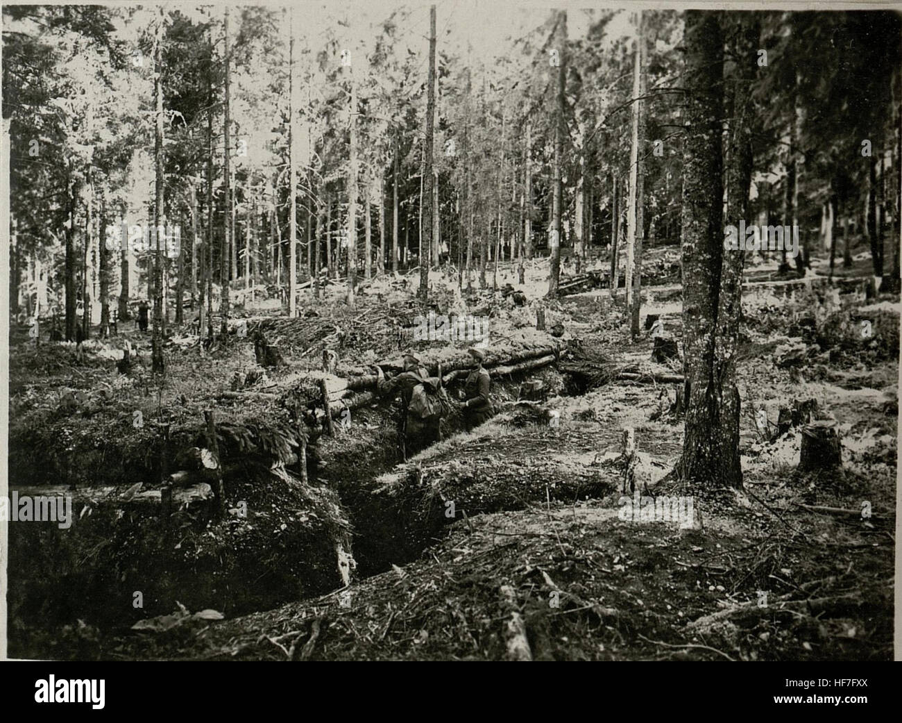 Questa mappa storica della prima guerra mondiale descrive in dettaglio le posizioni delle truppe sul fronte di Oretah. La mappa offre una rappresentazione precisa della strategia militare e del movimento delle forze durante il conflitto. Foto Stock