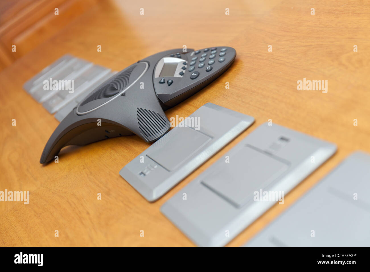 Sala conferenze - Il fuoco selettivo sul tastierino telefono Foto Stock