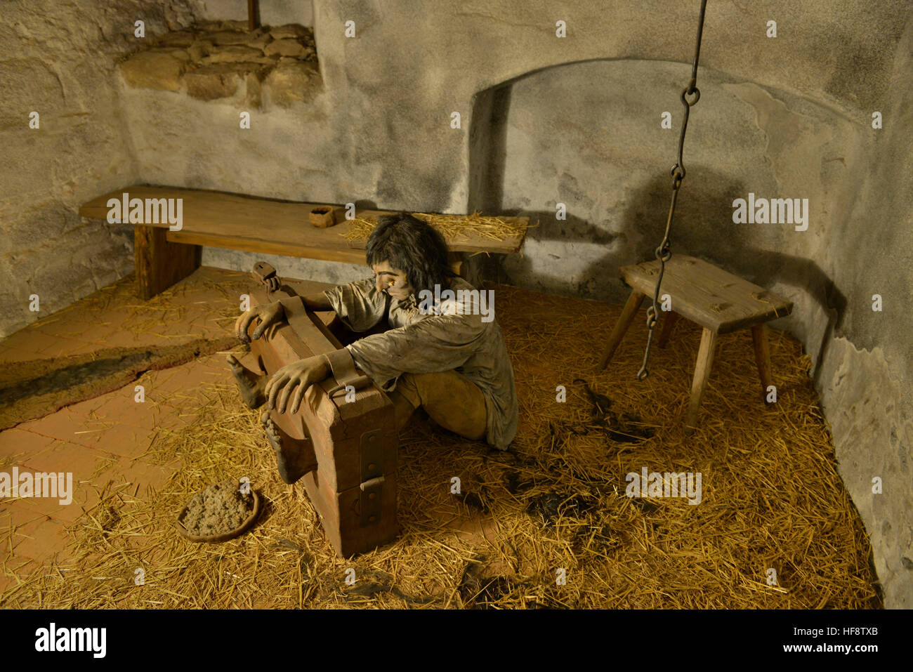 Foltermuseum, Burg, Loket, Tschechien, museo della tortura, castello, Cechia Foto Stock