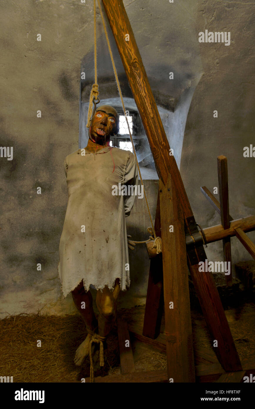 Foltermuseum, Burg, Loket, Tschechien, museo della tortura, castello, Cechia Foto Stock