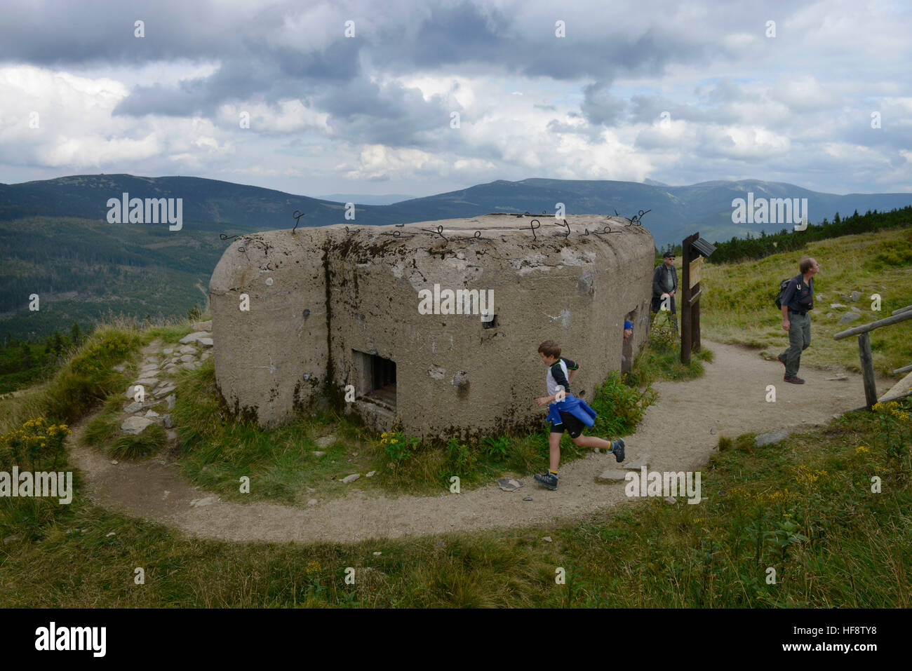 Bunker, Elbtal, Riesengebirge, Tschechien, Sudeti montagne, Cechia Foto Stock