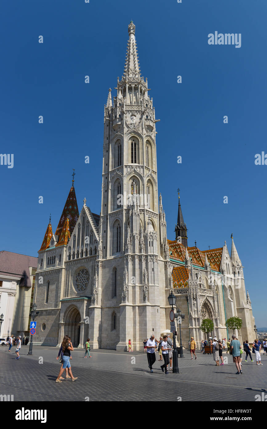 Matthiaskirche, Burgberg, Budapest, Ungarn, Matthias la chiesa, Castle Mountain, ungherese Foto Stock