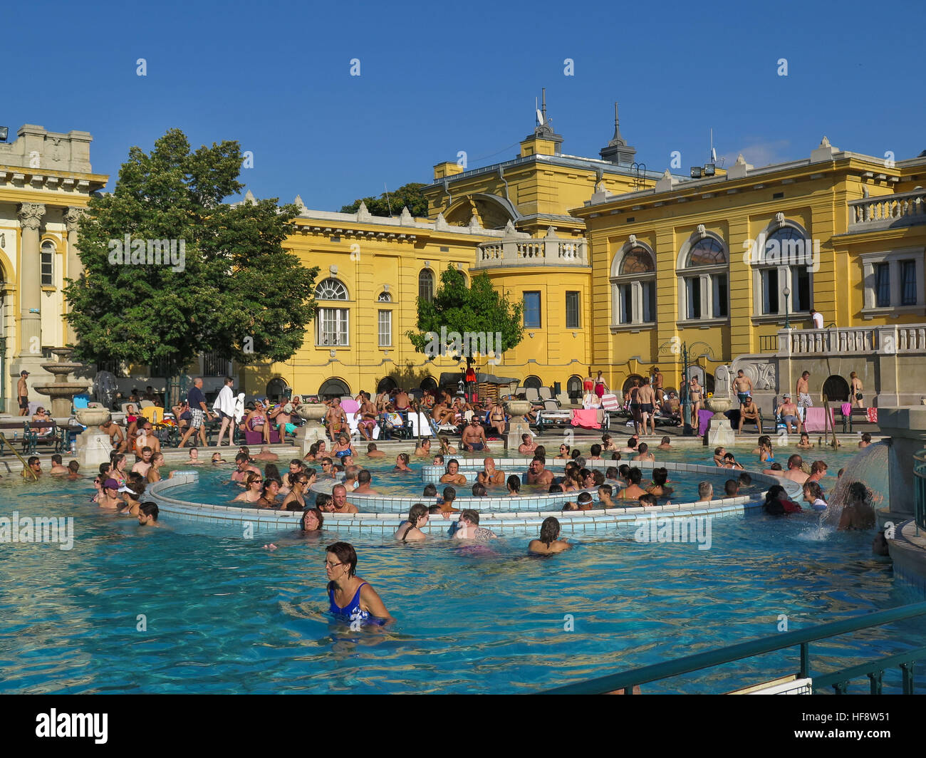 Szechenyi Heilbad, Budapest, Ungarn, bagno termale di Széchenyi, ungherese Foto Stock