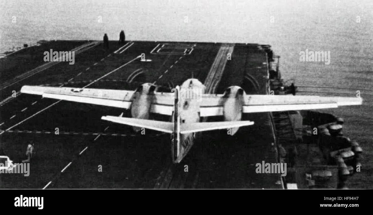 C-1UN COMMERCIANTE ultimo lancio USS Lexington 1988 Foto Stock