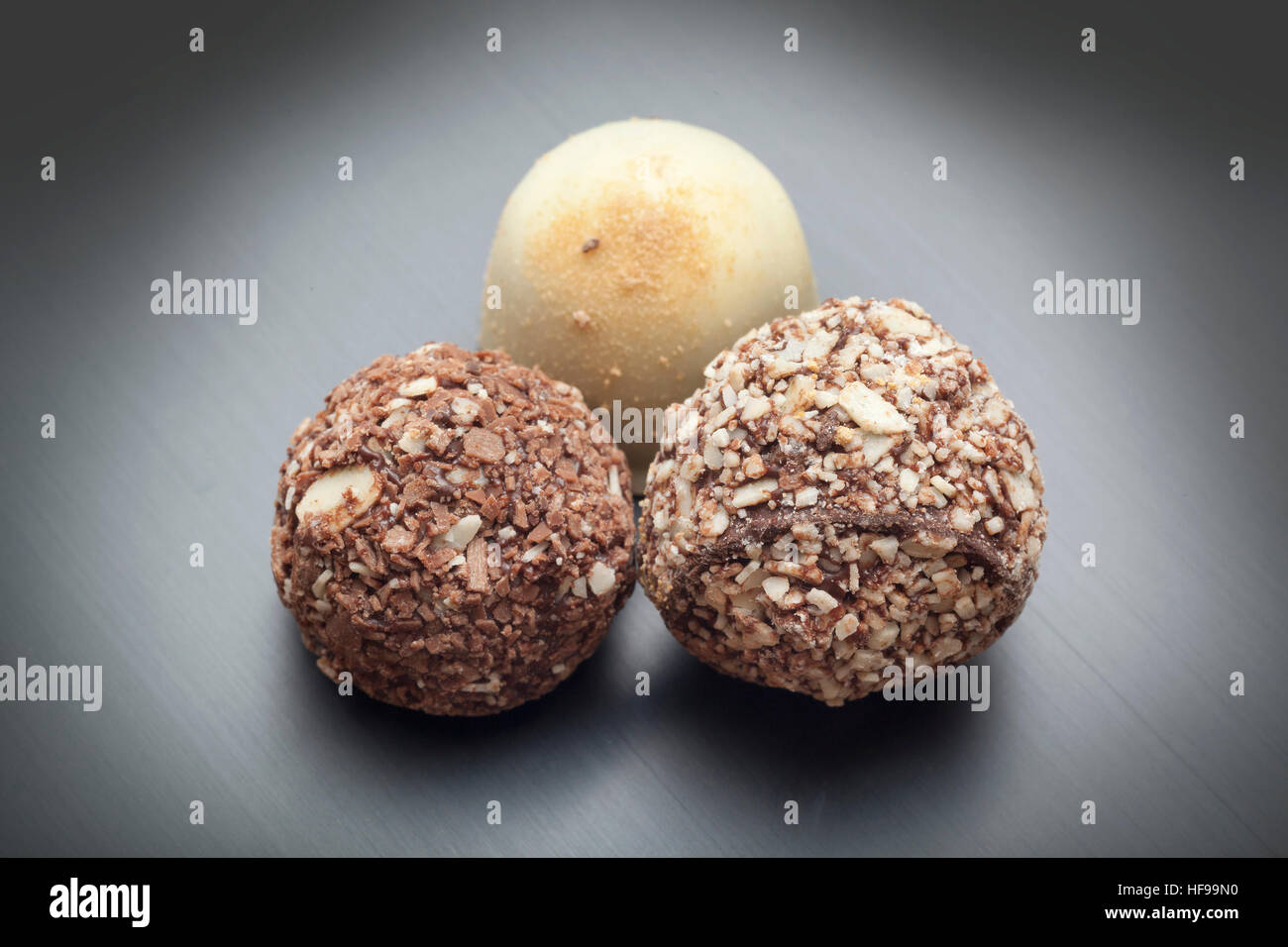 Tartufi di cioccolato dolciumi Foto Stock
