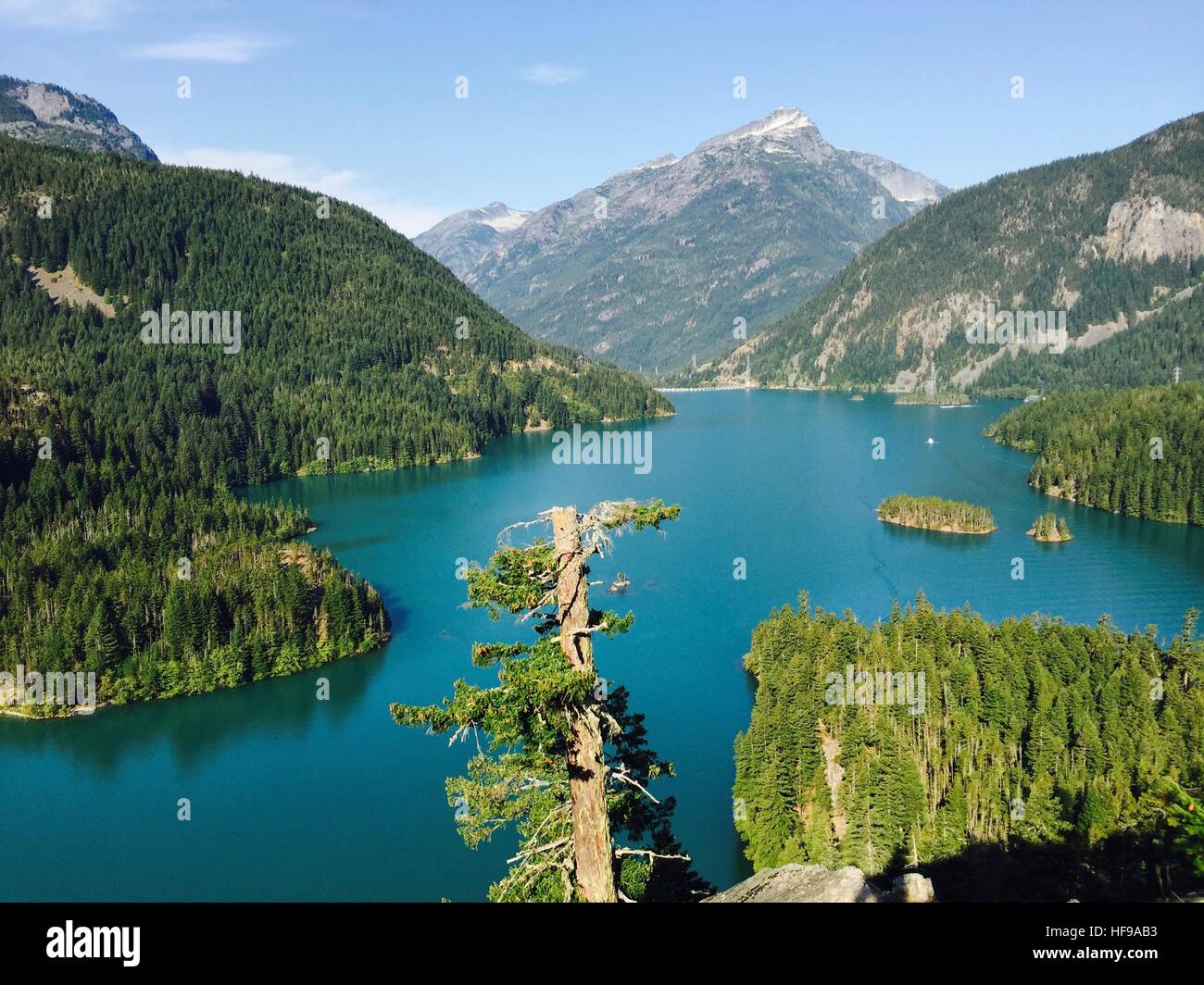 Parco Nazionale delle Cascate del Nord, Washington: Lago di Diablo Foto Stock