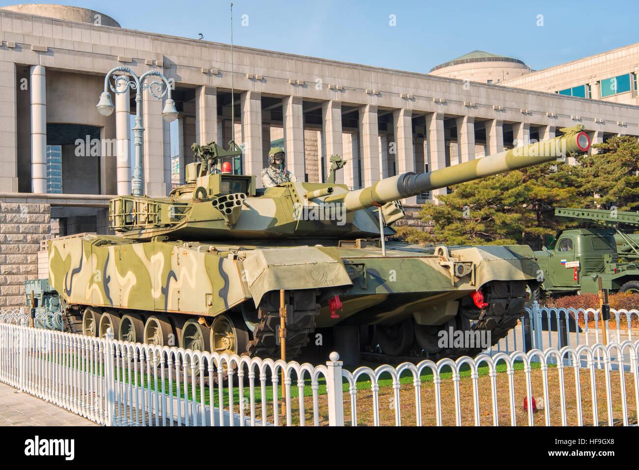 K-1 battaglia principale serbatoio al Memoriale di guerra di Corea Museum di Seoul, Corea del Sud Foto Stock