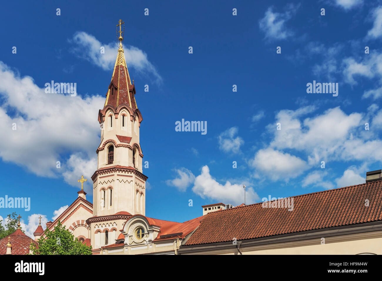 La Chiesa Russa Ortodossa di San Nicola è una chiesa nella città vecchia di Vilnius, Lituania, paesi baltici, Europa Foto Stock