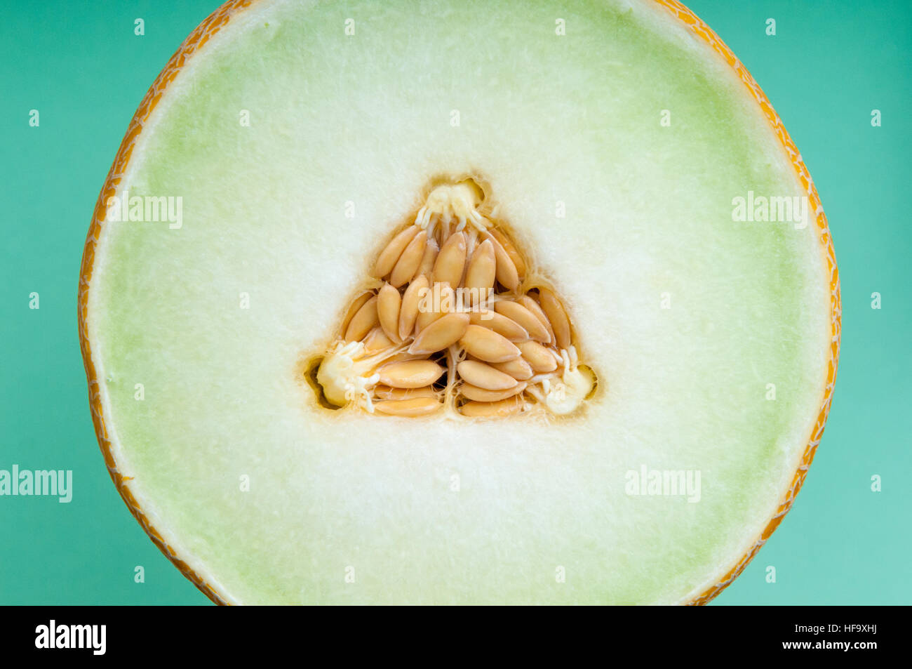 Frutta fresca close up rinfrescante di fette di melone Foto Stock