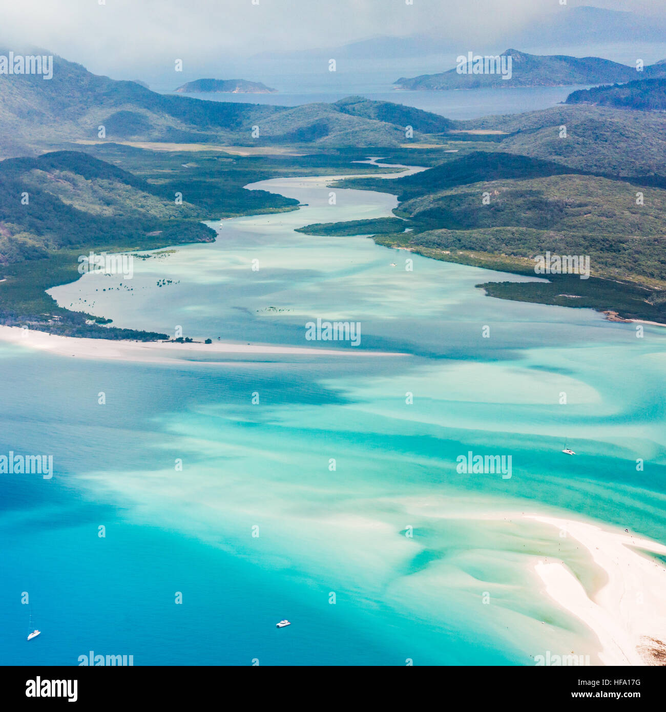 Whitsunday Islands, Whitehaven Beach, Queensland, Australia Foto Stock