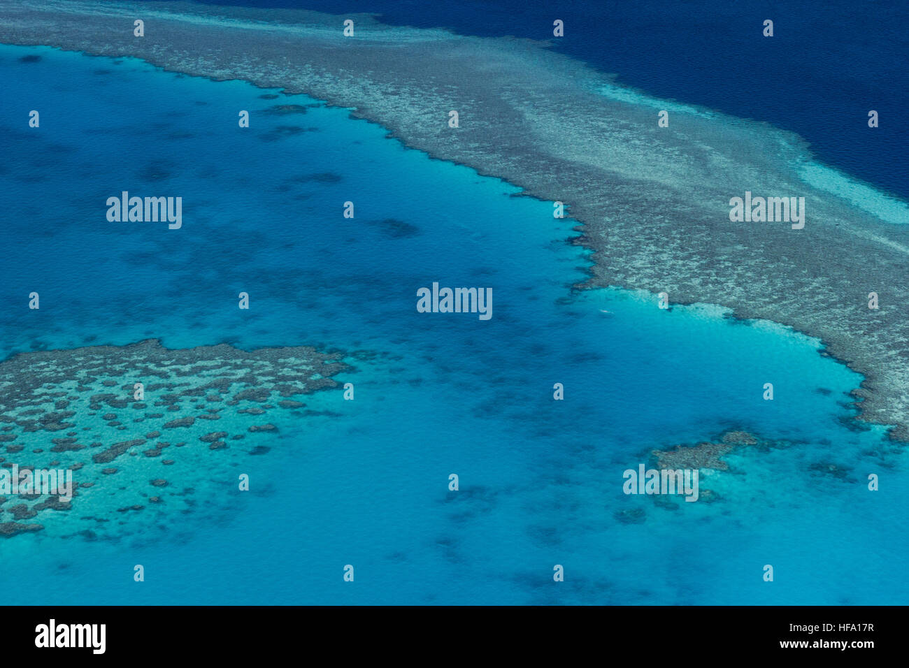 Grande Barriera Corallina dal di sopra, Queensland, Australia Foto Stock