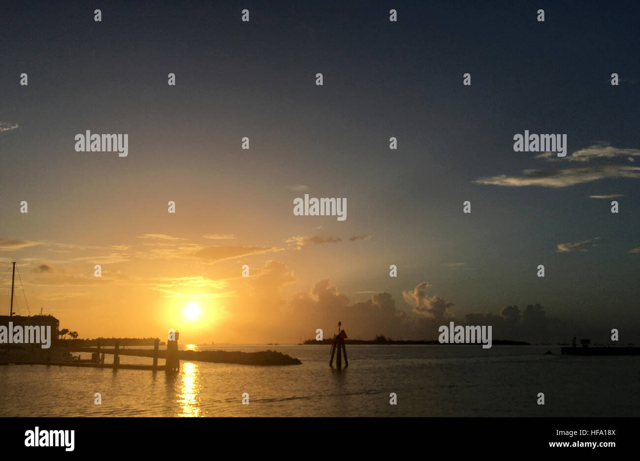 Un bel tramonto a Key West, Florida. Foto Stock