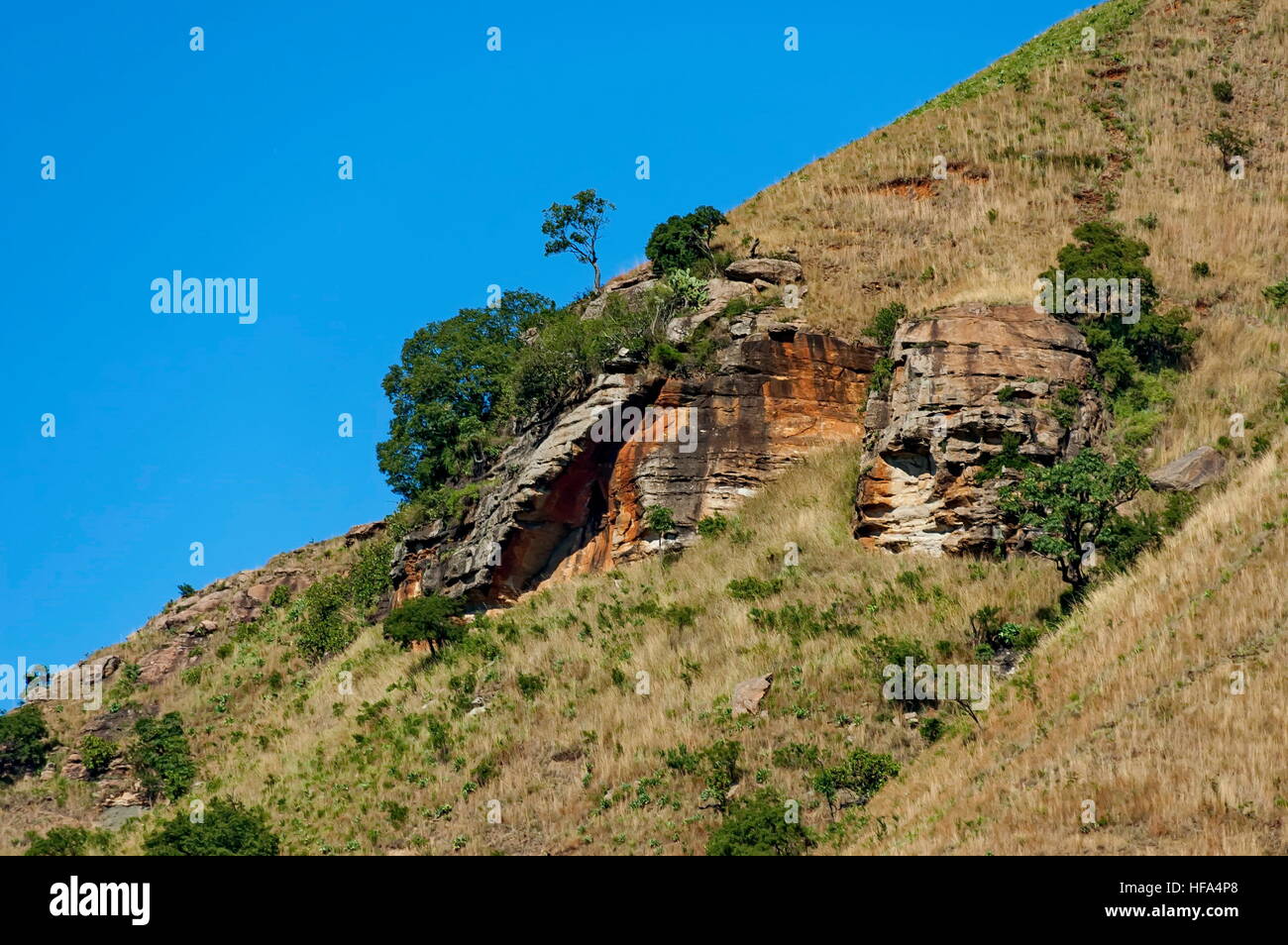 Parte di montagna di Drakensberg, Sud Africa Foto Stock