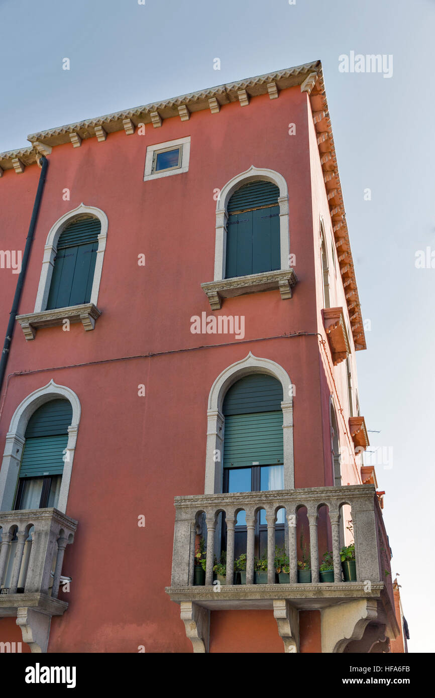 Isola di Burano vecchia architettura. Venezia Italia Foto Stock