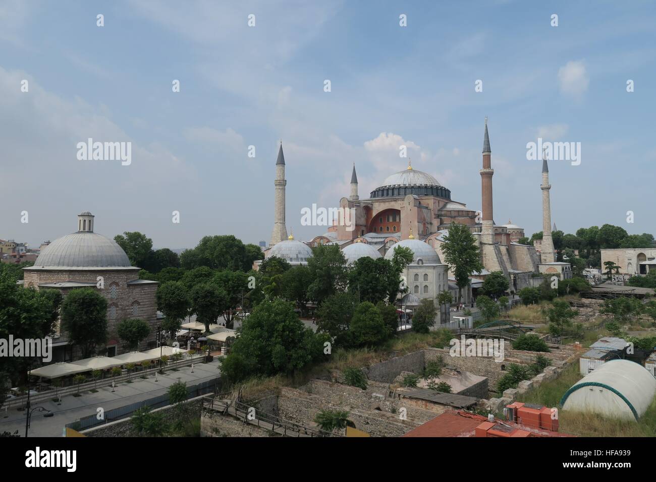 Hagia Sophia, i cristiani ortodossi Basilica Patriarcale, la Moschea imperiale e ora un museo ad Istanbul in Turchia Foto Stock