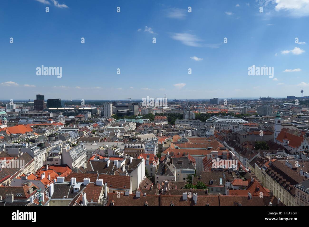 Skyline del primo nel quartiere Austrias capitale Vienna Foto Stock