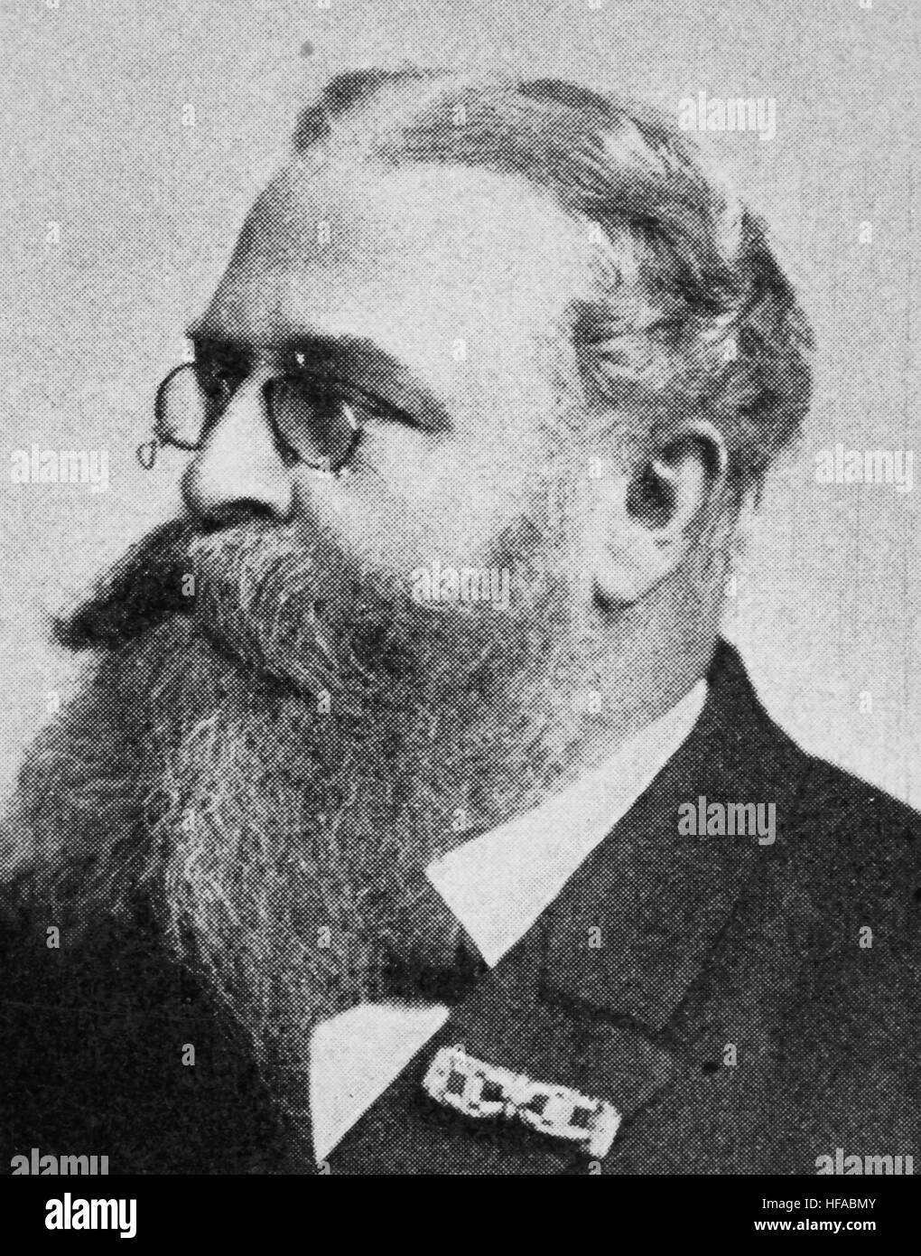 Victor Kurs, la molla nel 1845, scrittore tedesco, ingegnere per idrovie, riproduzione foto dall'anno 1895, digitale migliorata Foto Stock