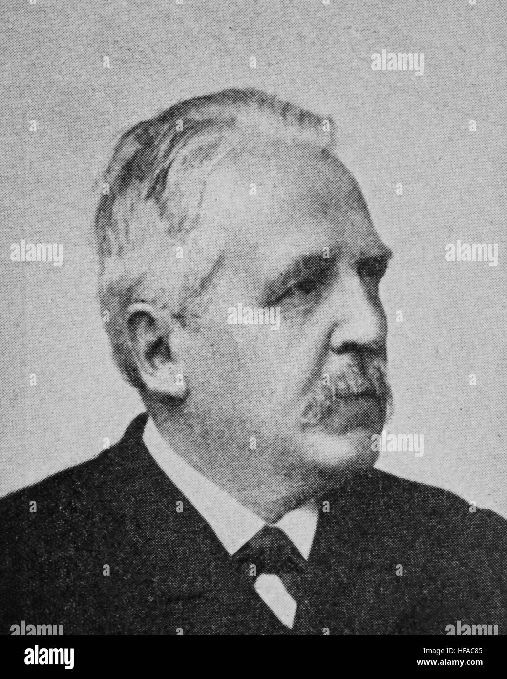 Albert Eberhard Friedrich Schaeffle, 1831-1903, un sociologo tedesco, economista politico, e giornale di editor foto di riproduzione a partire dall'anno 1895, digitale migliorata Foto Stock