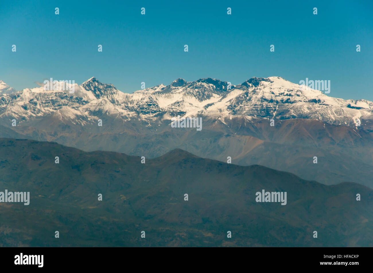 Montagne delle Ande - Cile Foto Stock