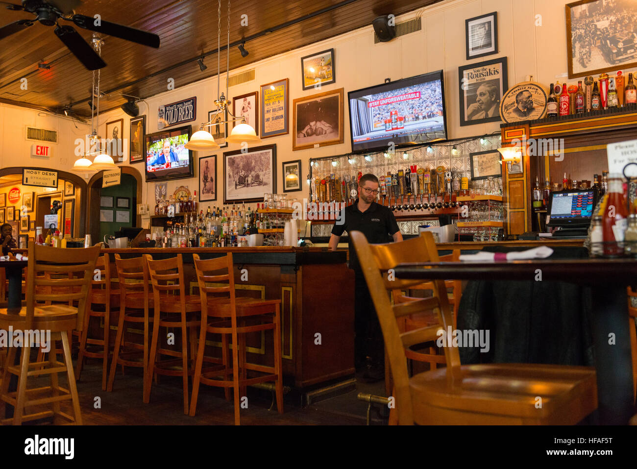 USA la Georgia Savannah Crystal Beer Parlor parlor ungherese american restaurant cafe snack bar est 1933 Foto Stock