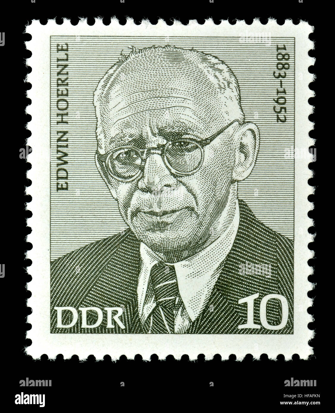 Tedesco orientale francobollo (1974) : Edwin Hoernle (1883 - 1952) comunista, teorico marxista e scrittore Foto Stock