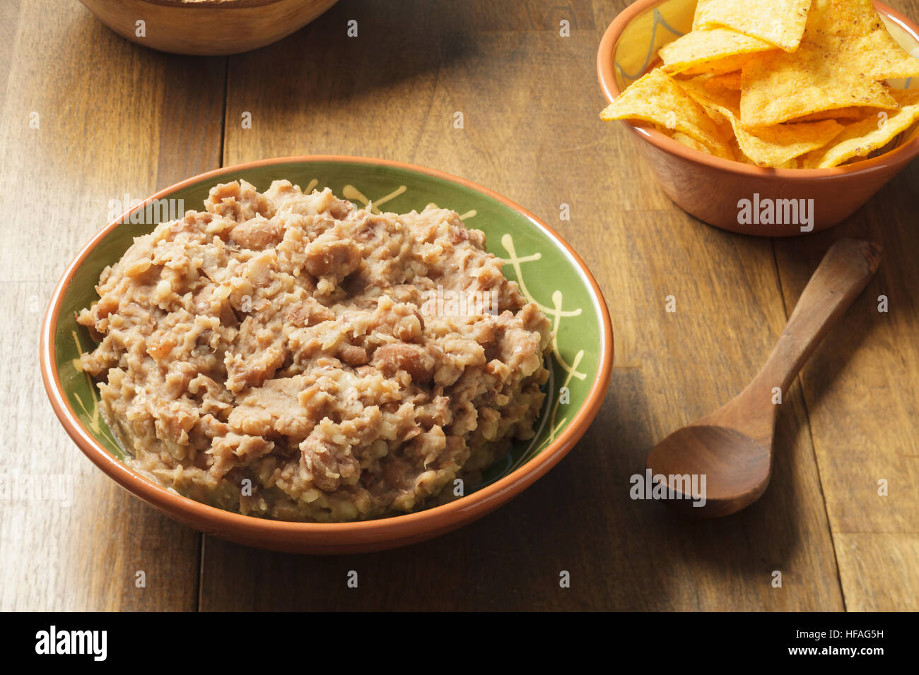Frijoles Refritos - Mexican refried fagioli Foto Stock