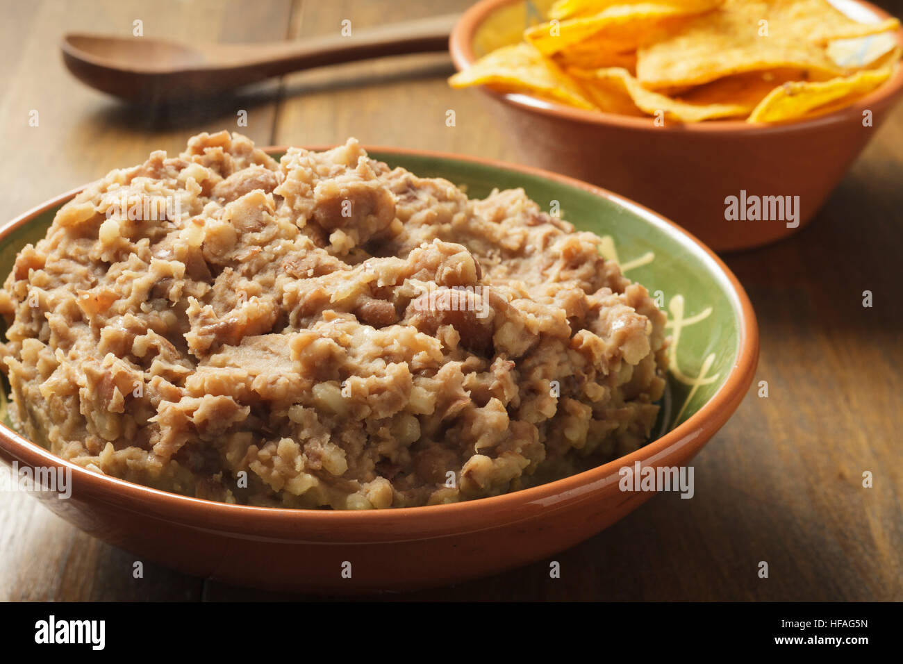 Frijoles Refritos - Mexican refried fagioli Foto Stock