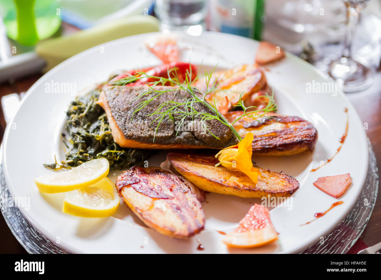 Farina di pesce Foto Stock