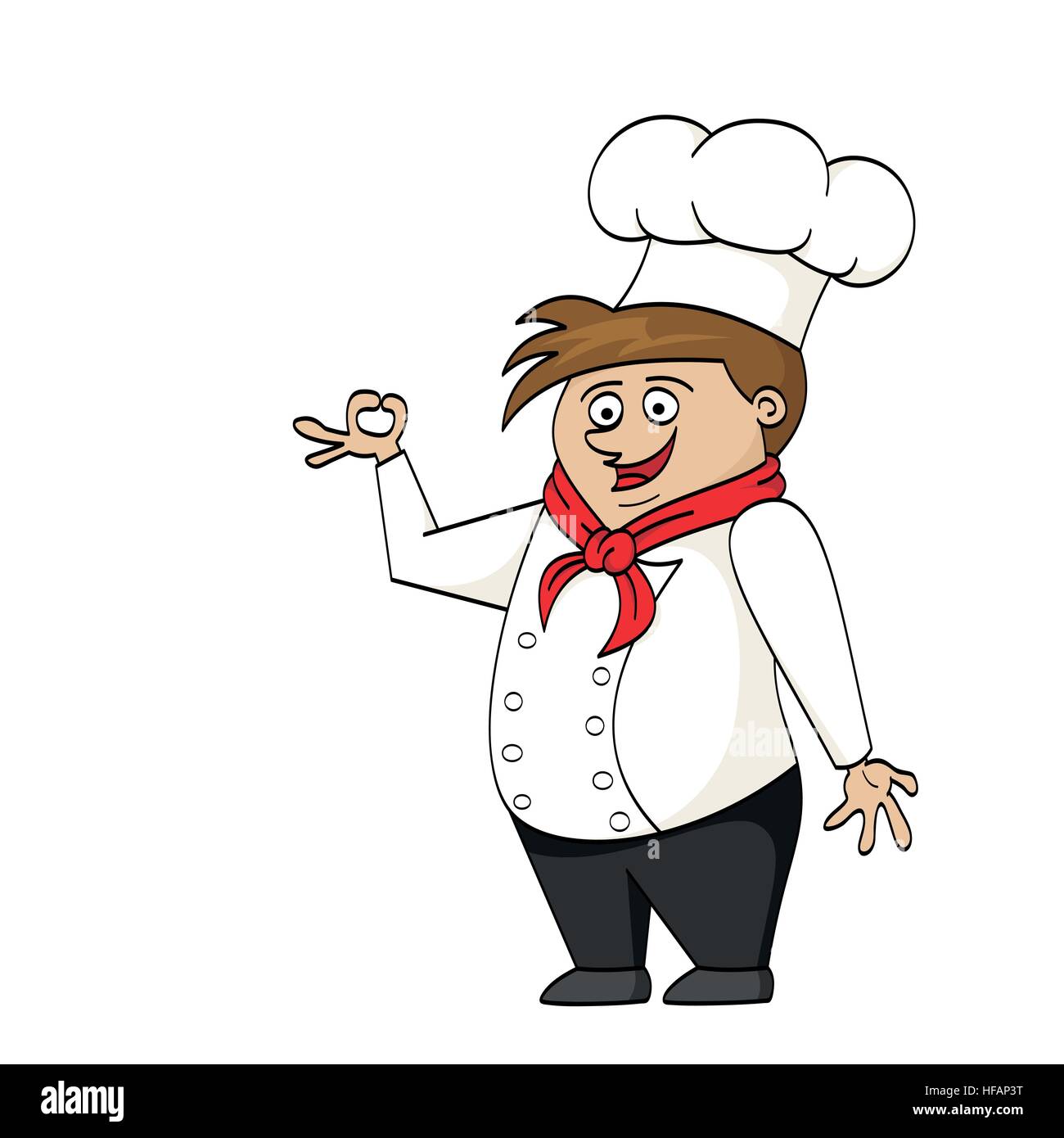 Illustrazione di un cartoon chef Illustrazione Vettoriale