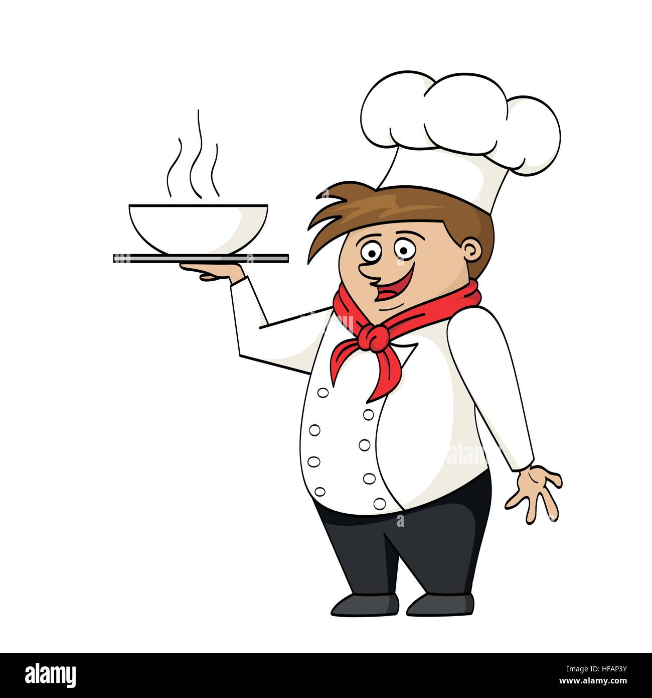 Illustrazione di un cartoon chef Illustrazione Vettoriale