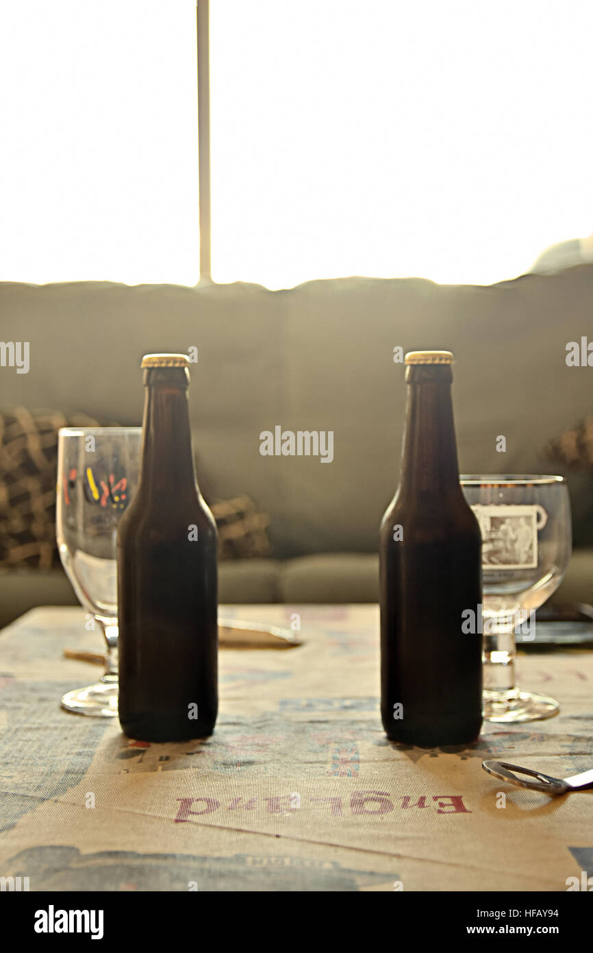 Simmetriche birra nera Foto Stock