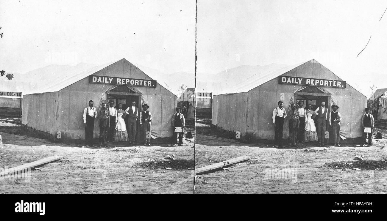Corinne Box Elder County, Utah 1869 (vista stereoscopica) Foto Stock