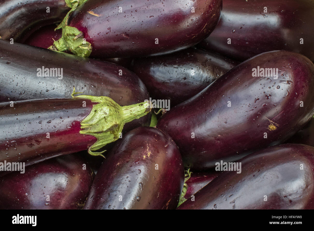 Scatolato di melanzana e pronto per la consegna Foto Stock