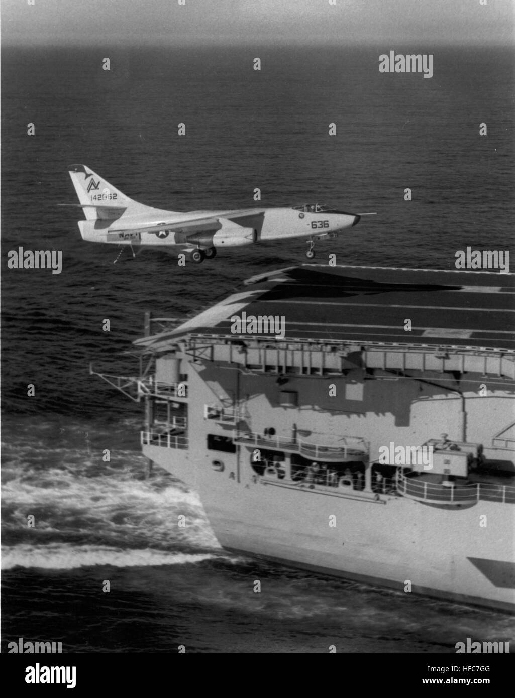 KA-3B Skywarrior VAK-308 sbarco USS Ranger 1986 Foto Stock
