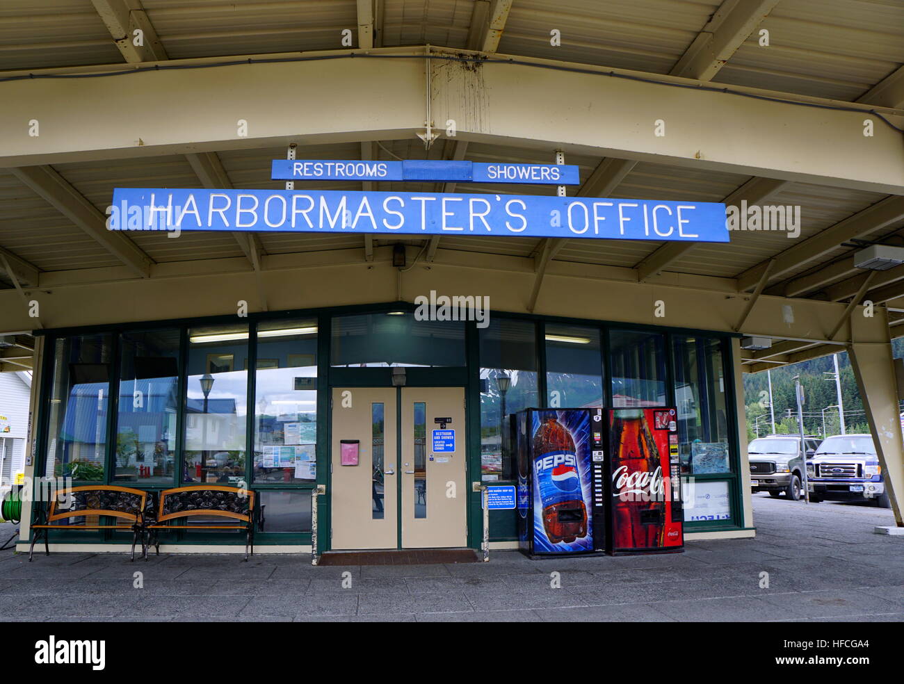Harbourmaster dell'ufficio nella città di Seward, Alaska, Stati Uniti d'America Foto Stock