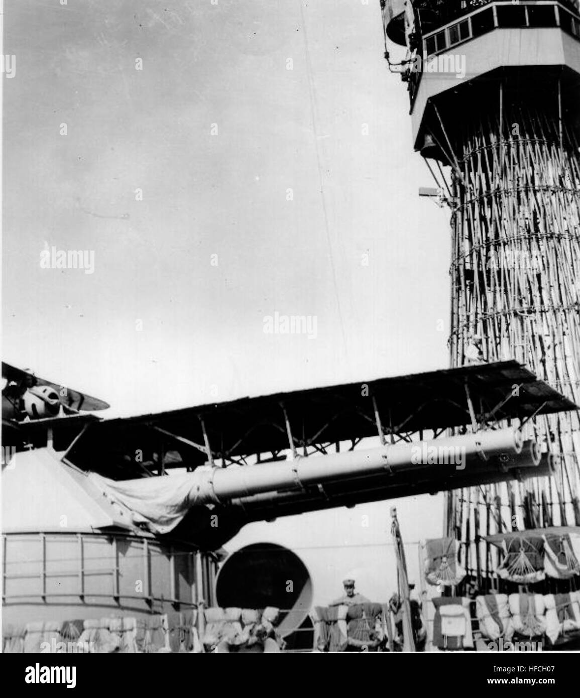 Nieuport 28 sulla USS Arizona Foto Stock