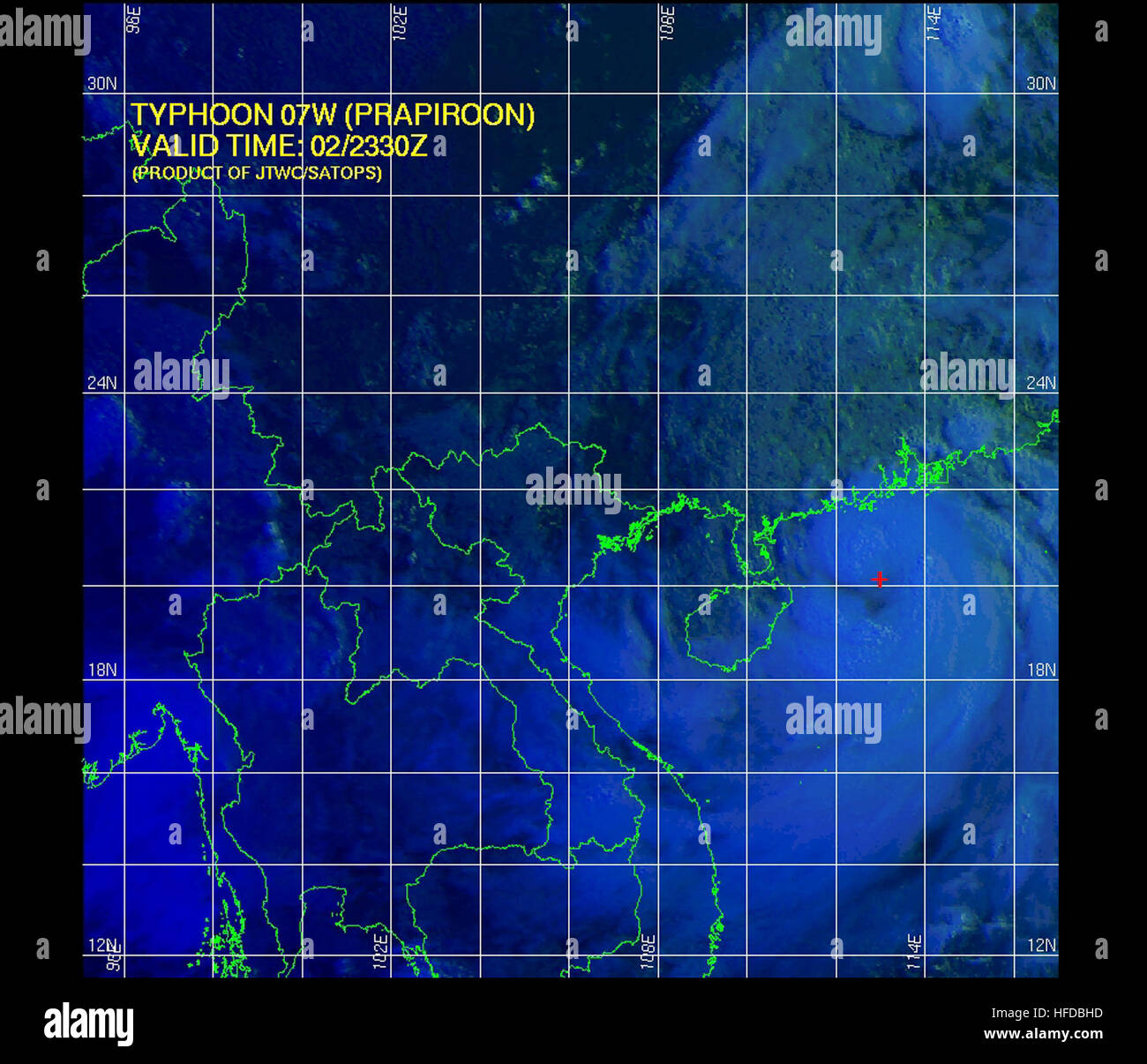 Typhoon 07W (Prapiroon) 2006-08-02 23-30Z Foto Stock