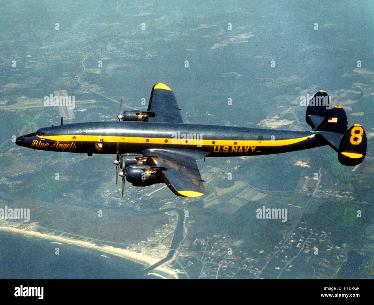 Blue Angels Lockheed C-121 in volo 1968 Foto Stock