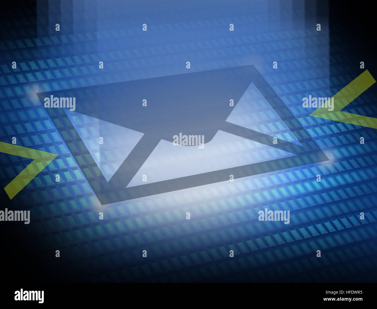 Invio di messaggi di posta elettronica icona immagine digitale Foto Stock