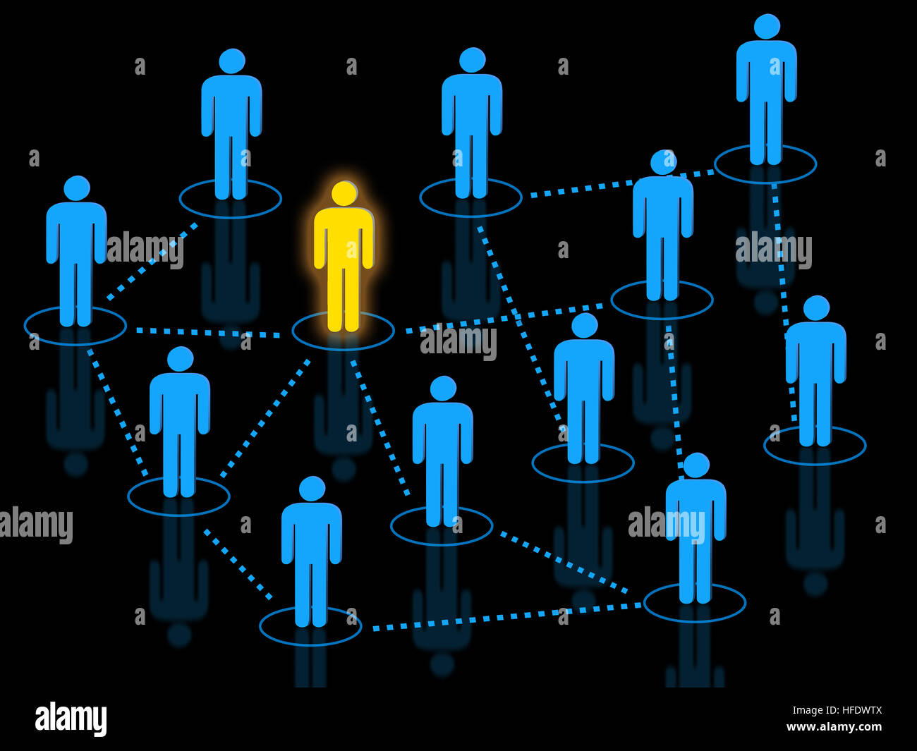 Team leader Gestione forza lavoro concept Foto Stock