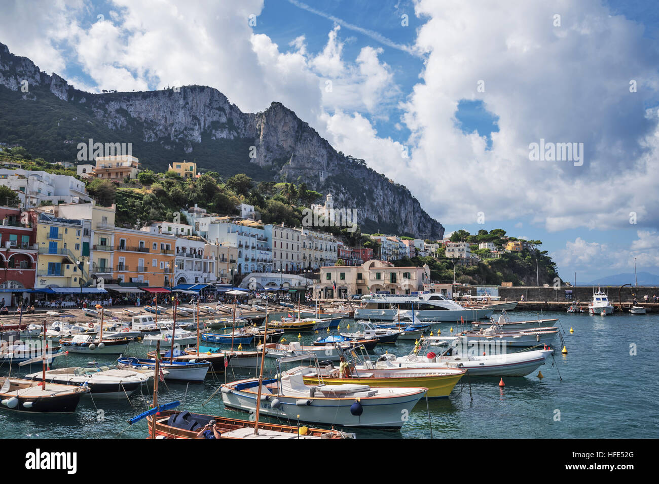 Marina Grande di Capri, un'isola, la baia di napoli, Italia, Europa Foto Stock