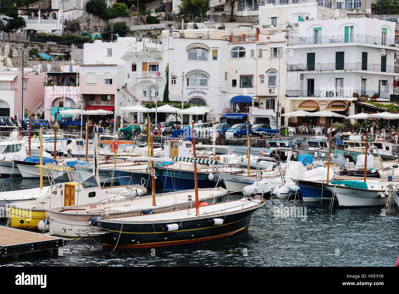 Marina Grande di Capri, un'isola, la baia di napoli, Italia, Europa Foto Stock