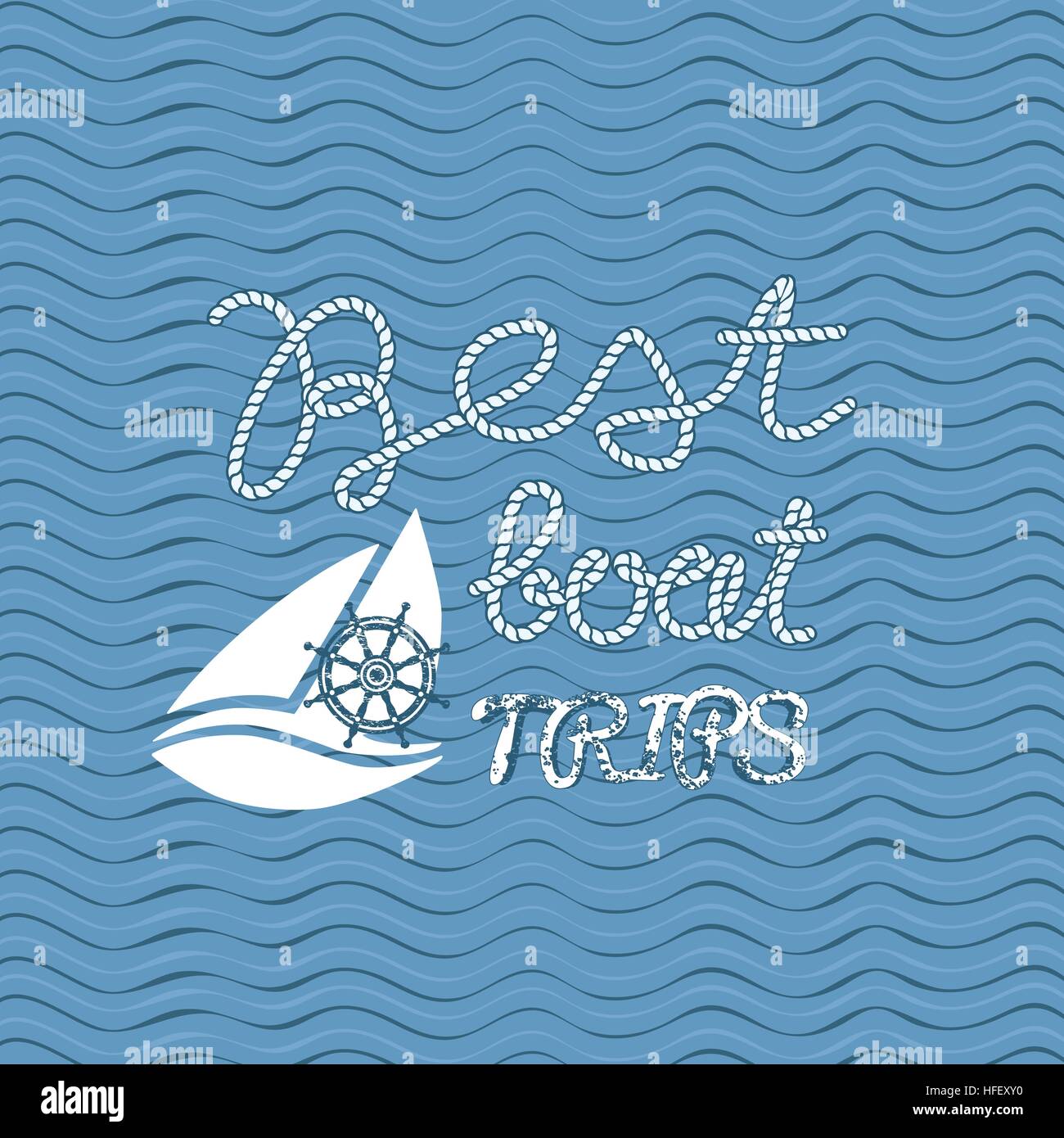 Migliori gite in barca Illustrazione Vettoriale